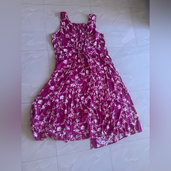 Koret pink Floral Sleeveless Maxi Button Front Dress 2X Plus summer lightweight - Picture 4 of 16